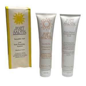 Vintage Janet Sartin Sensible Tan 2 PC Self-Tanning System Medium Color Rare Set